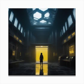 Person In A Hallway Canvas Print