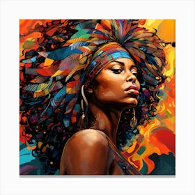 African Woman With Afro 7 Canvas Print