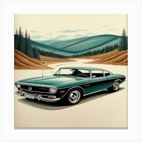 Green Car 5 Canvas Print