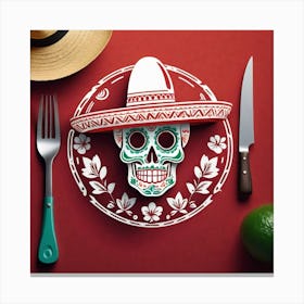 Mexican Skull 86 Canvas Print