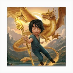 Golden Dragon Canvas Print