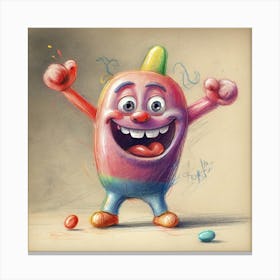 Cartoon Character 3 Canvas Print