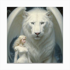 White Lion Canvas Print