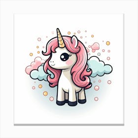 Cute Unicorn 343 Canvas Print