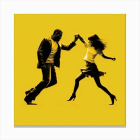 Man And A Woman Dancing Pulp Fiction Canvas Print