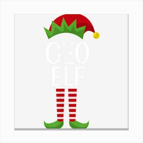 Ceo Elf Family Matching Group Christmas Party Pajama Canvas Print