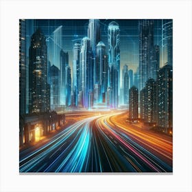 Futuristic Cityscape 3 Canvas Print