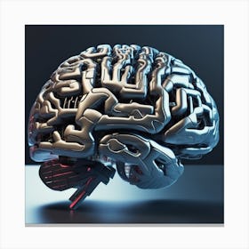 3d Rendering Of A Human Brain 6 Canvas Print