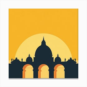 A Vatican City Minimal Illustration 1720444887 2 Canvas Print