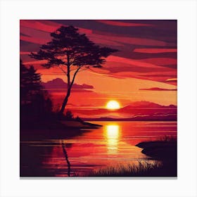 Sunset Painting 21 Canvas Print