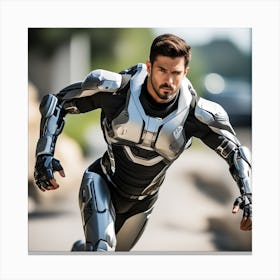 Man In A Robot Suit Canvas Print