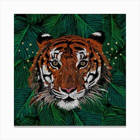 Starlight Tiger Square Canvas Print