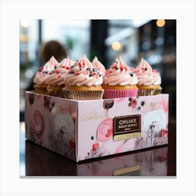 cake box design Canvas Print