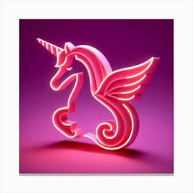 Unicorn Neon Sign Canvas Print