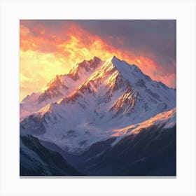 Dynamic Mountain Sunset Landscape 11 Toile