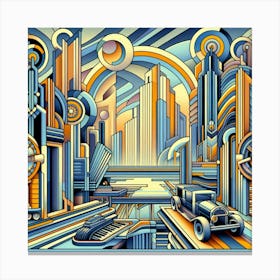 Futuristic City 28 Canvas Print