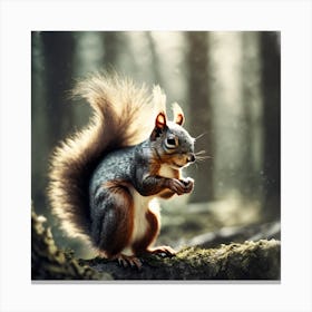 Squirrel In The Forest 241 Canvas Print