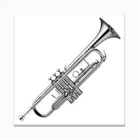 Trumpet Line Art 6 Canvas Print