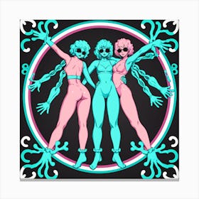 Three Nude Women Canvas Print