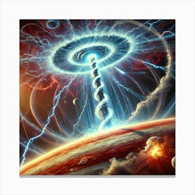 A Sci Fi Depiction Of The Stormspire Array Channel Canvas Print