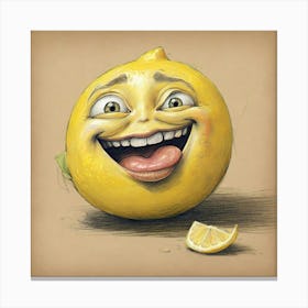 Emoji Lemon 2 Canvas Print