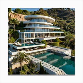 Villa On The Coast Canvas Print