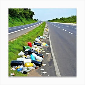 Garbage On The Road 11 Canvas Print