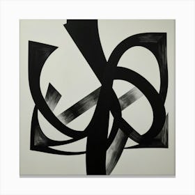 Black and White Abstract Art 145 Canvas Print