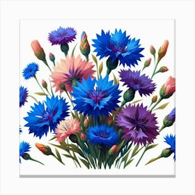 Cornflower flowers 1 Canvas Print