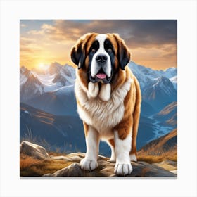 St Bernard 62 Canvas Print