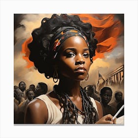 Black History Month: Afro-American Woman Canvas Print