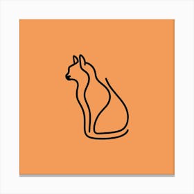 Cat Silhouette Canvas Print