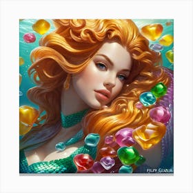 Gummy Bear Mermaid 6 Canvas Print