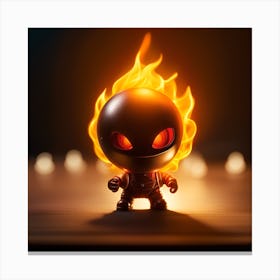 Flame Fireball Canvas Print