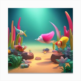 Bright ocean Canvas Print