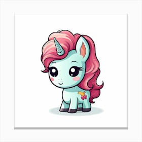 Cute Unicorn 165 Canvas Print