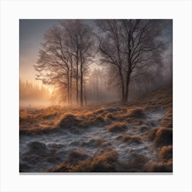 Sunrise In The Mist Canvas Print