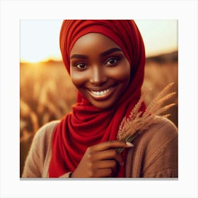 Beautiful Muslim Woman In Hijab 1 Canvas Print