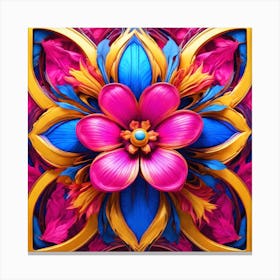 Bright Abstract Flower Canvas Print