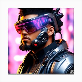 3d Dslr Photography The Weeknd Xo, Cyberpunk Art, By Krenz Cushart, Wears A Suit Of Power Armor 2 Canvas Print