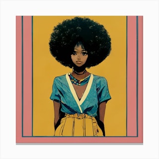 Moms High Pants Square Canvas Print