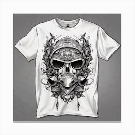 Skull T Shirt Design Canvas Print