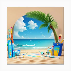 On The Beach Canvas Print