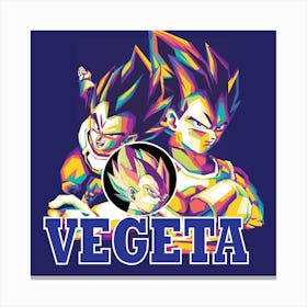 Vegeta Anime In Wpap Style Canvas Print