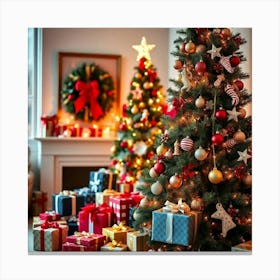 Asm Decorated Christmas Tree With Lots Of Presents D578b0f4 5100 464f B57c C5d294c6fb88 Canvas Print