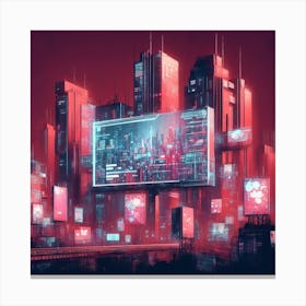 Sci-Fi Cityscape Canvas Print