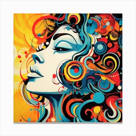 Abstract Woman Portrait 1 Canvas Print