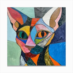 Kisha2849 Picasso Style Hairless Cat No Negative Space Full Pag Cc719738 8d59 4cf2 Aefd 4b682e479bbf Canvas Print