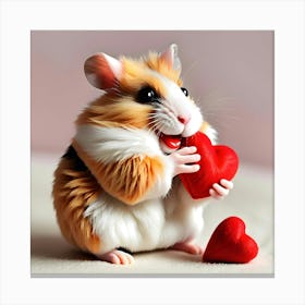 Valentines Hamster 14 Canvas Print