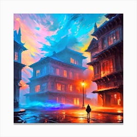 City At Night 8 Canvas Print